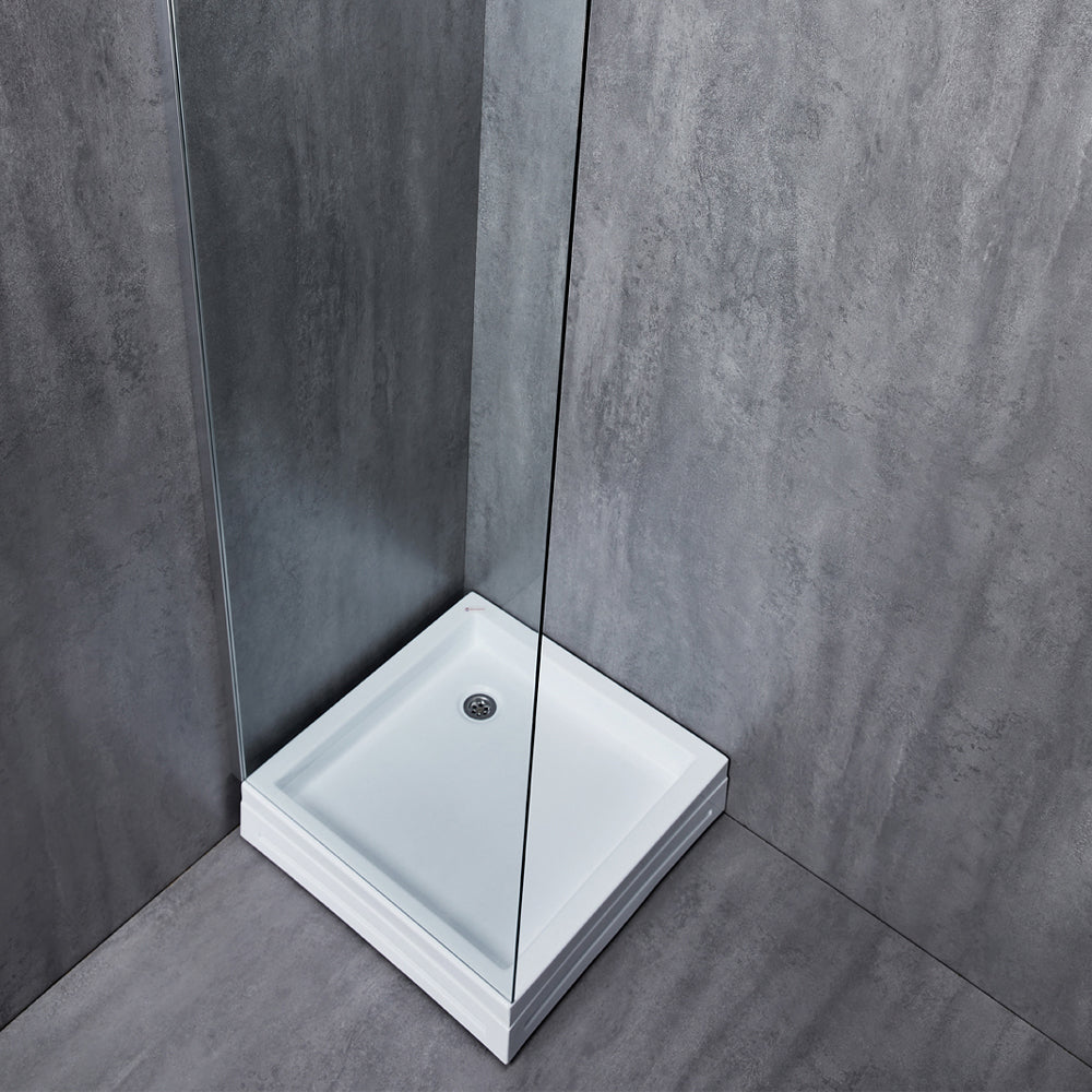 Perete de duș fix Europa, tip walk-in, sticlă transparentă, 6MM