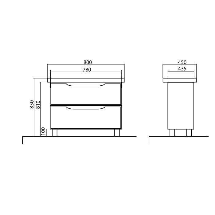 Mobilier de baie pe pardoseală Venice, Alb+Wenge (City)