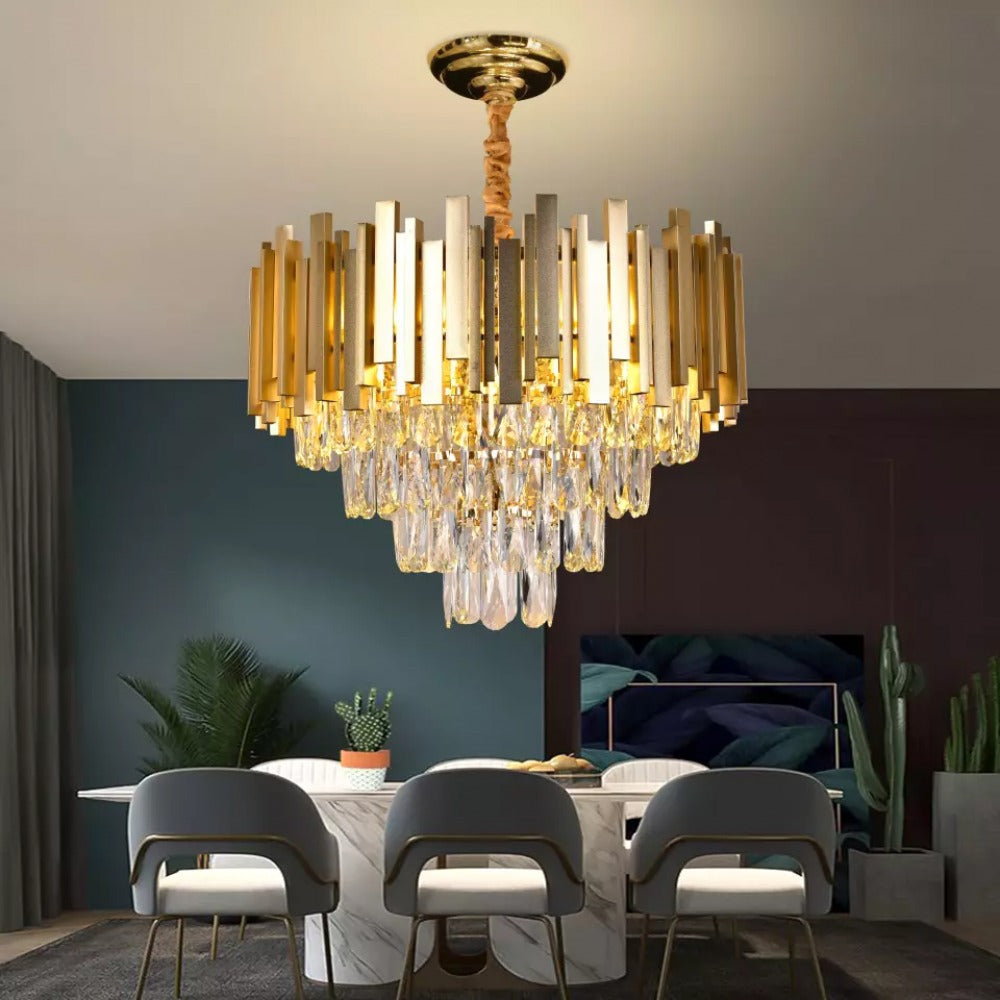 Candelabru Cristal, Lightman, Gold, Light9003-52, Dimensiune 52cm