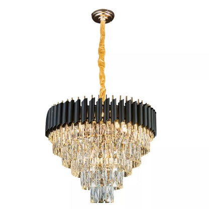 Candelabru Cristal Lightman, Negru Gold, Light9001-60 Cm