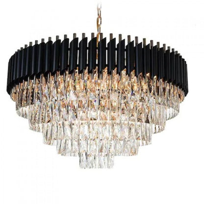 Candelabru Cristal Lightman, Negru Gold, Light9001-800 Mm