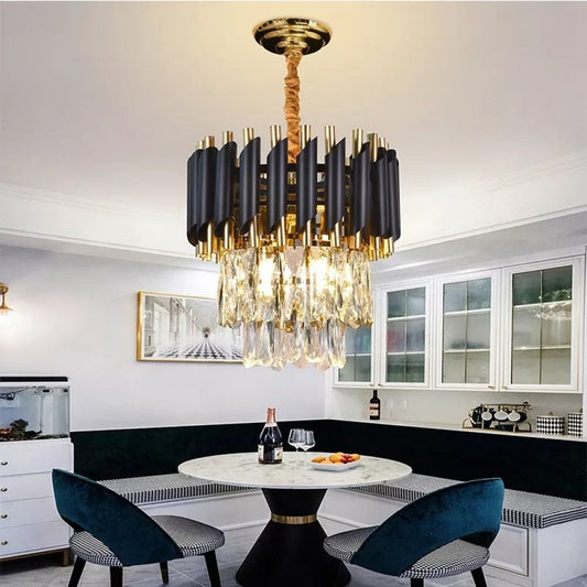 Candelabru Cristal Lightman,Negru Gold,Light9001-40 cm