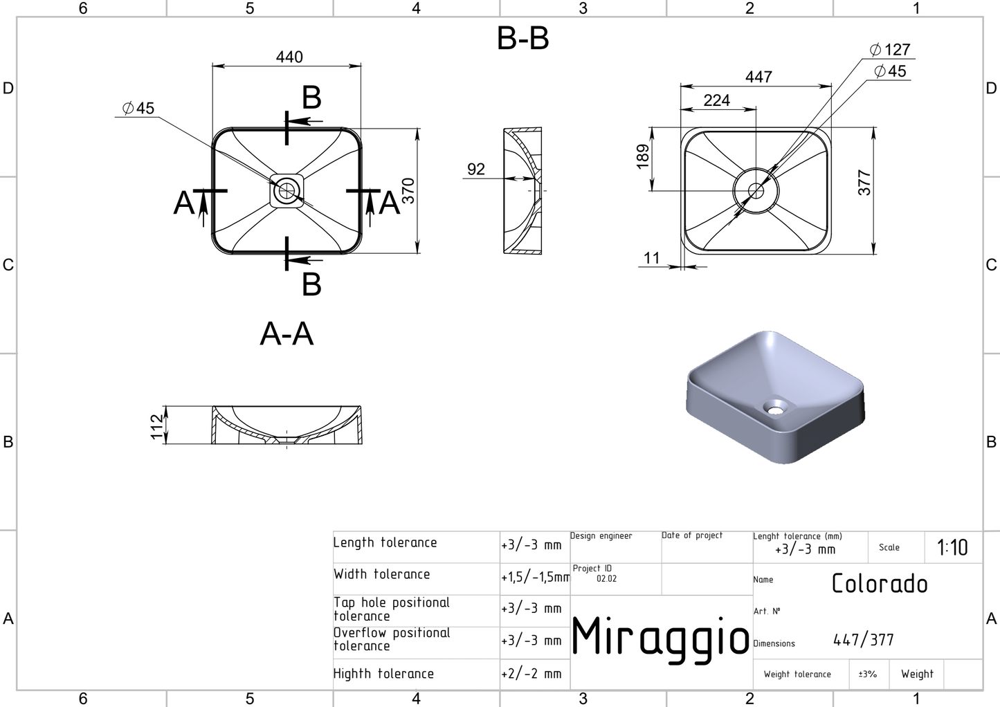 Lavoar pe blat Colorado, Miraggio