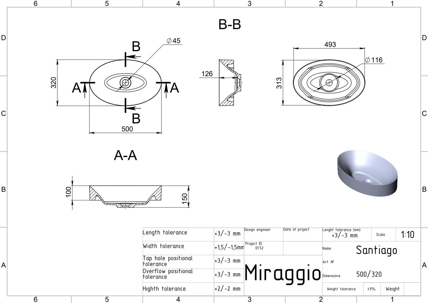 Lavoar pe blat Santiago, Miraggio