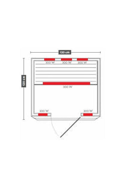 CARMEN 2 - SAUNA USCATA, CU REZISTENTE PE INFRAROSU - J50120