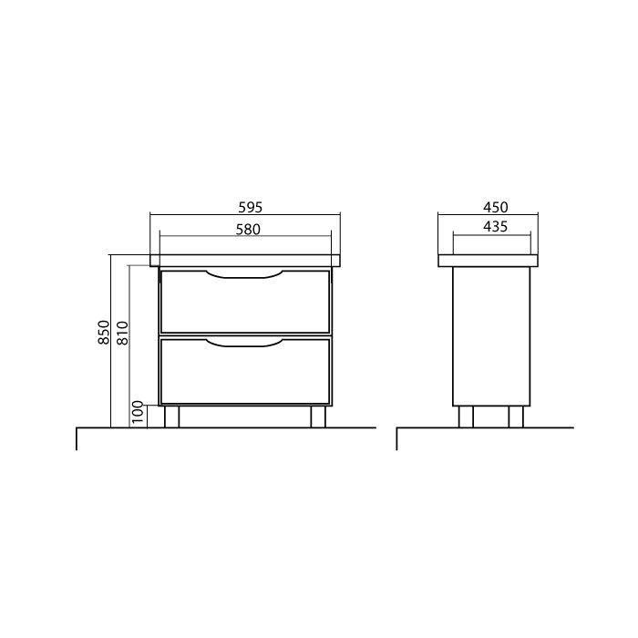 Mobilier de baie pe pardoseală Venice, Alb+Wenge (City)