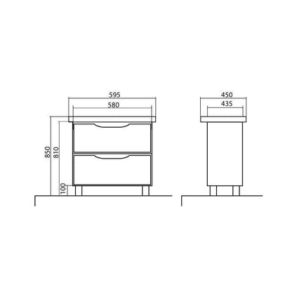 Mobilier de baie pe pardoseală Venice, Alb+Wenge (City)