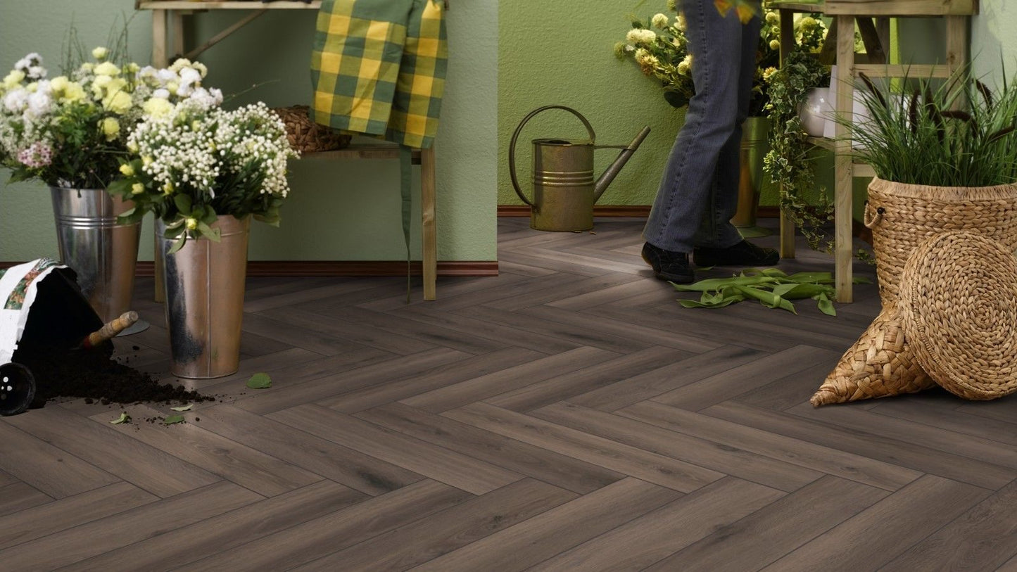 Parchet laminat Stejar Ferrara Herringbone D3860 8/32, Kronotex