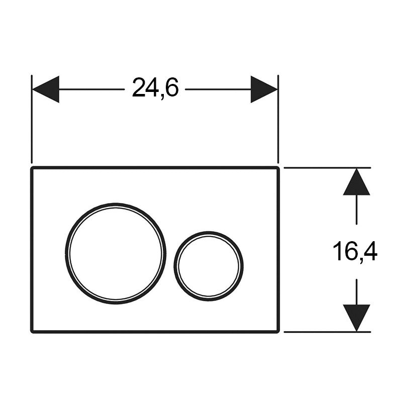 Clapeta cu actionare dubla, Geberit, Sigma20, alb, auriu