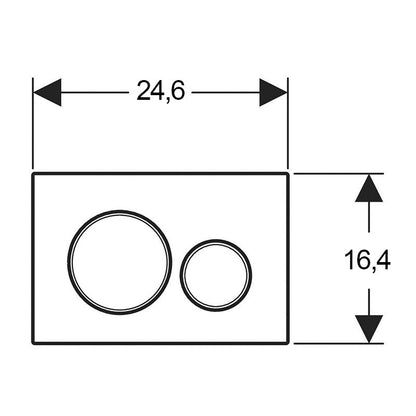 Clapeta cu actionare dubla, Geberit, Sigma20, alb, auriu