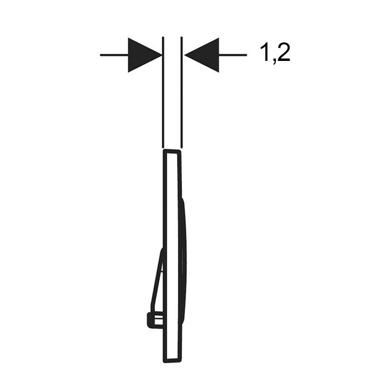 Clapeta cu actionare dubla, Geberit, Sigma20, alb, auriu