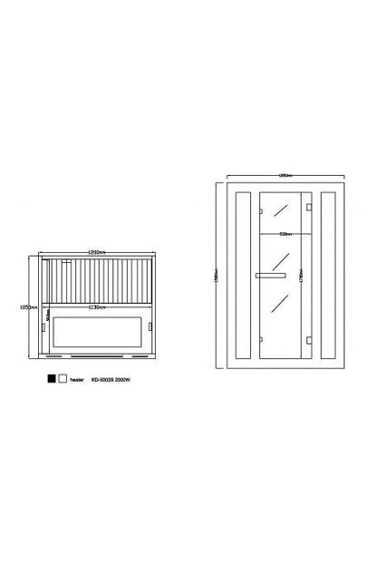 SAFIR - SAUNA USCATA, CU 2 TIPURI DE REZISTENTE - H10120