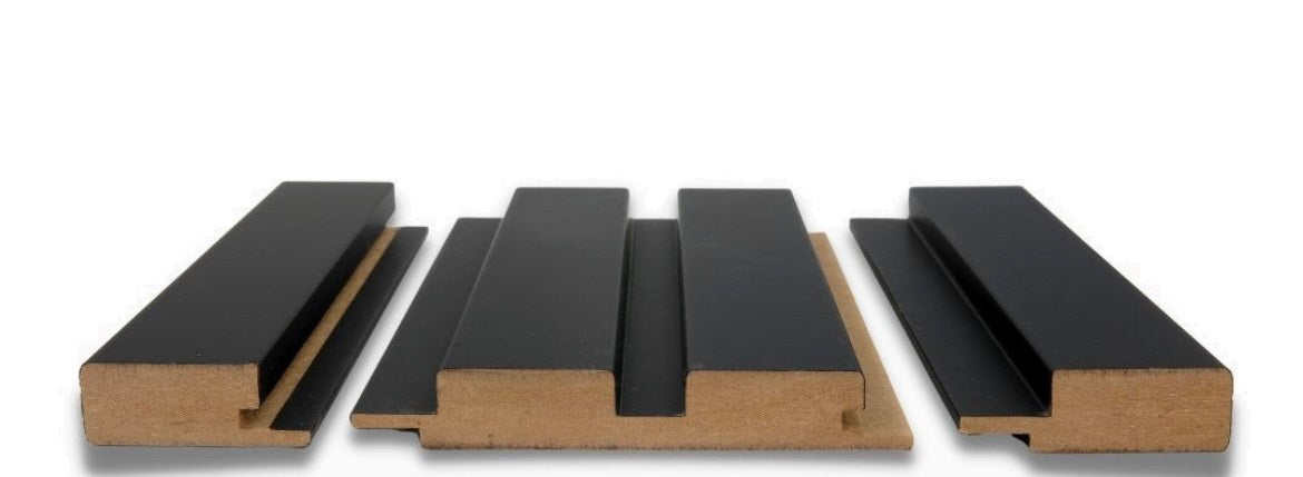 Terminatie Stanga Riflaj Decorativ Mdf, Negru